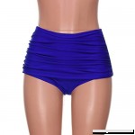 Eolgo Women's High Waisted Swim Bottom Ruched Bikini Plus Size Tankini Swimsuit Briefs Blue B07N19JJNM